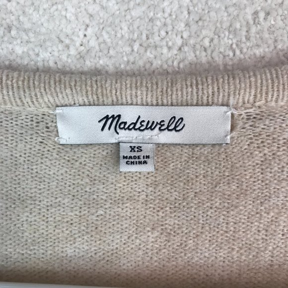 Madewell Kent Long Cardigan Sweater Womens XS Colorblock Wool Alpaca Polyamide - Picture 3 of 10